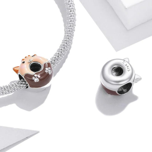 Kitty Donuts Charm - 925 sterling silver - fathyibrahim