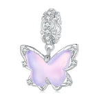 Lace Butterfly 925 Silver Charm - Multi Color
