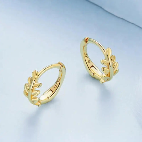 Leaves 925 Silver Earing - gold