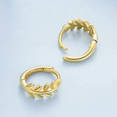 Leaves 925 Silver Earing - gold