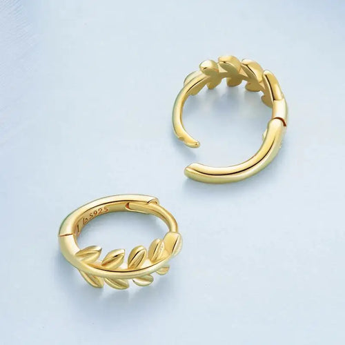 Leaves 925 Silver Earing - gold