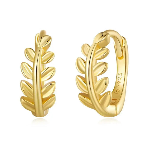 Leaves 925 Silver Earing - gold