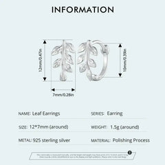 Leaves 925 Silver Earings