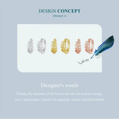 Leaves Hoop Earring - 925 sterling silver