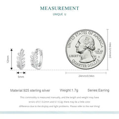 Leaves Hoop Earring - 925 sterling silver