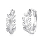 Leaves Hoop Earring - 925 sterling silver