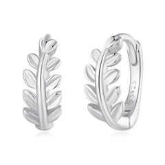Leaves Hoop Earring - 925 sterling silver