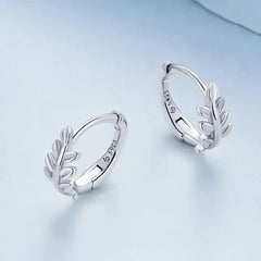 Leaves Hoop Earring - 925 sterling silver