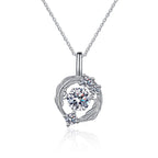 Leaves Moissanite 925 Silver Necklace - Transparent - NECKLACES