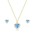 Love Aquamarine 925 Sterling Silver Set - fathyibrahim