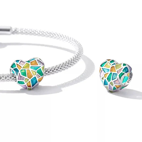 Love Color Window 925 Silver Charm - Multi Color