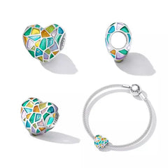 Love Color Window 925 Silver Charm - Multi Color