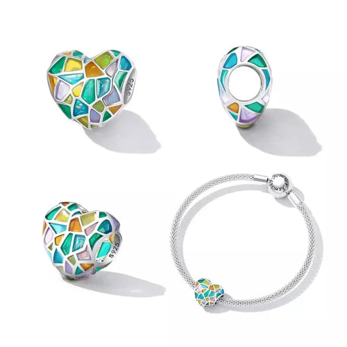 Love Color Window 925 Silver Charm - Multi Color
