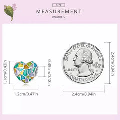 Love Color Window 925 Silver Charm - Multi Color