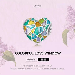 Love Color Window 925 Silver Charm - Multi Color