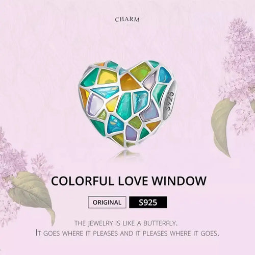 Love Color Window 925 Silver Charm - Multi Color