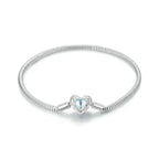 Love Moonstone 925 Silver Charms Bracelet - Multi Color