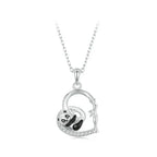 Love Panda Necklace - 925 sterling silver - Transparent