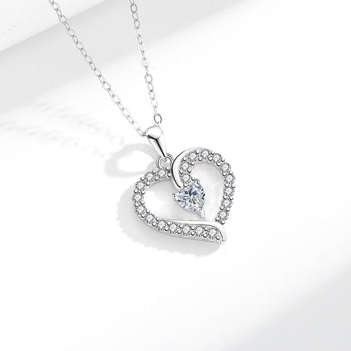 Love Zircon 925 Silver Necklace - Transparent
