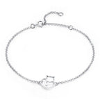 Lovely Kitty Bracelet 925 Silver - Transparent