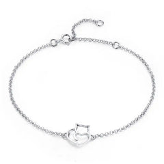 Lovely Kitty Bracelet 925 Silver - Transparent
