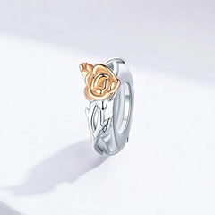 Lover Rose Flowers 925 Silver Charm - Multi Color