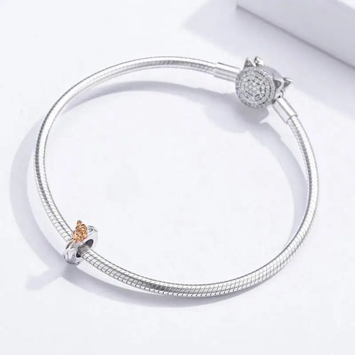 Lover Rose Flowers 925 Silver Charm - Multi Color