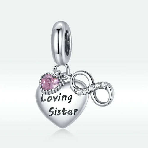 Loving Sister 925 Silver Charm - Multi Color
