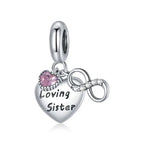 Loving Sister 925 Silver Charm - Multi Color