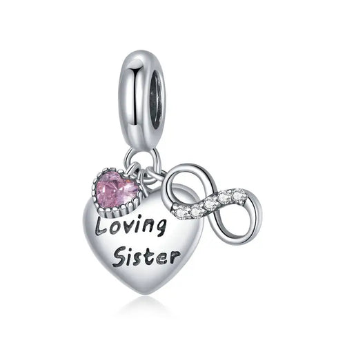 Loving Sister 925 Silver Charm - Multi Color