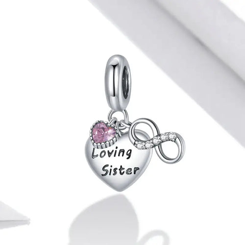 Loving Sister 925 Silver Charm - Multi Color