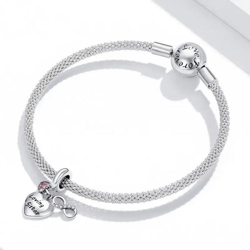 Loving Sister 925 Silver Charm - Multi Color