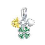 Lucky Flower 925 Silver Charm - Multi Color