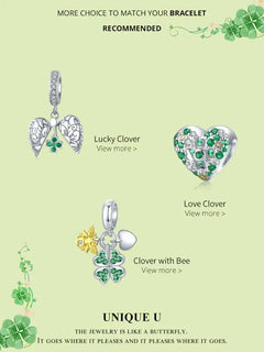 Lucky Flower 925 Silver Charm - Multi Color