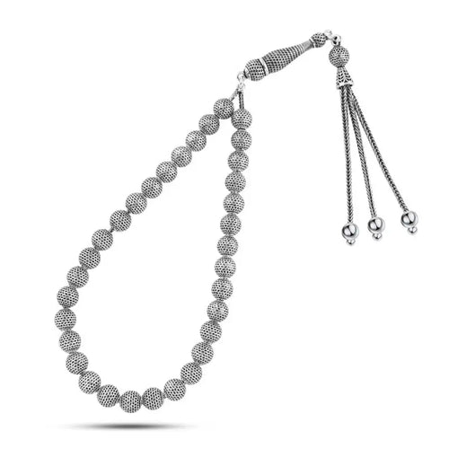 Luxury Turkish round engraved misbaha 33beads - Rosary
