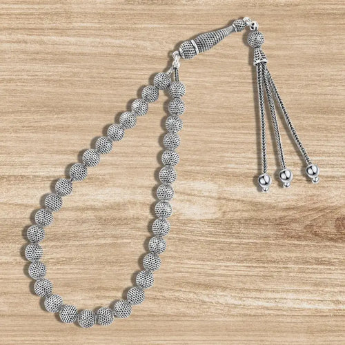 Luxury Turkish round engraved misbaha 33beads - Rosary
