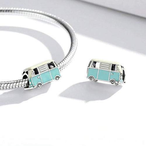 Mini Bus Charm Pendant, 925 Sterling Silver - fathyibrahim