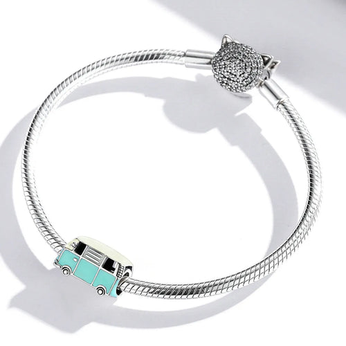 Mini Bus Charm Pendant, 925 Sterling Silver - fathyibrahim