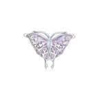Monet Shaped Pendant - 925 sterling silver - Purple