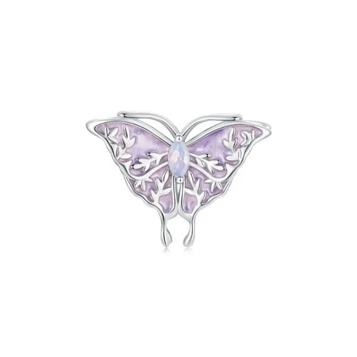 Monet Shaped Pendant - 925 sterling silver - Purple
