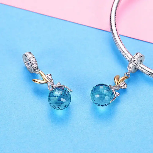 Moon Fairy 925 Silver Charm - Blue