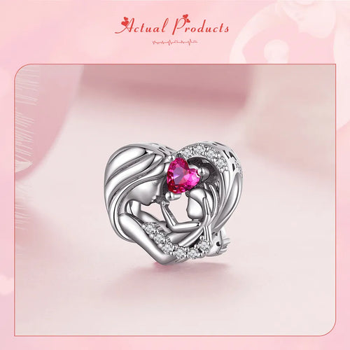Mother and Son Hug Charm - 925 sterling silver - fathyibrahim