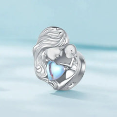 Mum and Son Charm - 925 sterling silver - Multi Color