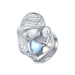 Mum and Son Charm - 925 sterling silver - Multi Color