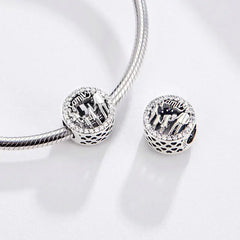 My Family 925 Silver Charm - White
