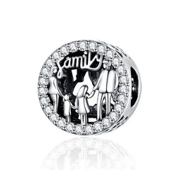 My Family 925 Silver Charm - White