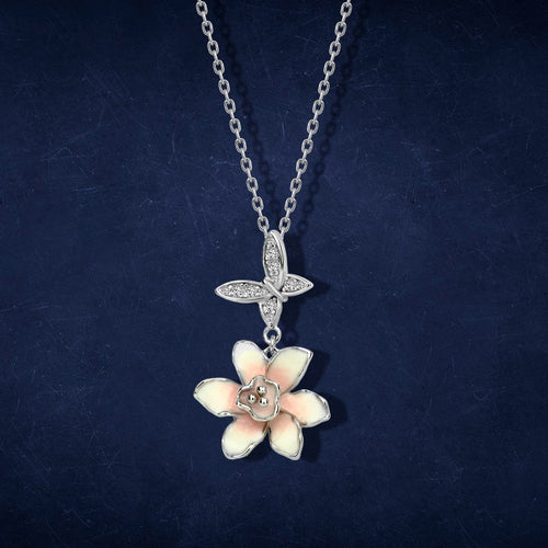 Narcissus Flower 925 Silver Necklace - NECKLACES