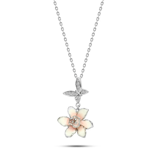 Narcissus Flower 925 Silver Necklace - NECKLACES