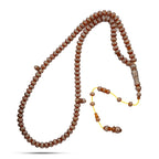 Natural Fitran Rosary inlaid with silver , 99 Beads - fathyibrahim