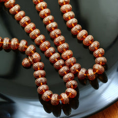 Natural Fitran Rosary inlaid with silver , 99 Beads - fathyibrahim